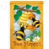 Breeze Decor Bee Happy 2-Sided Impression Garden Flag 1 Breeze Decor Bee Happy 2-Sided Impression Garden Flag -Mayne Store home design 375