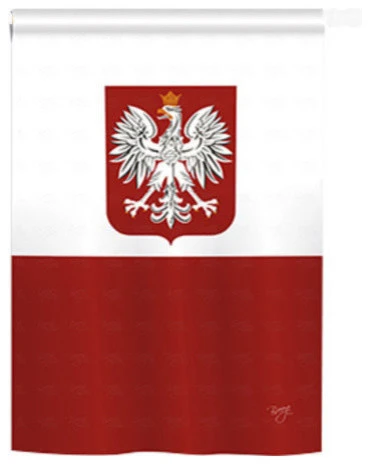 Breeze Decor Poland 2-Sided Vertical Impression House Flag 3 Breeze Decor Poland 2-Sided Vertical Impression House Flag
