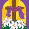 Dicksons Double Applique Easter Cross Risen Polyester Garden Flag 1 Dicksons Double Applique Easter Cross Risen Polyester Garden Flag -Mayne Store home design 377