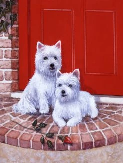 The-store Red Door Westies Flag Garden Size BDBA0348GF