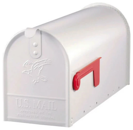 Solar Group Gibraltar E1100W00 Elite Post Mount Rural Mailbox, Standard Size T1, White 3 Solar Group Gibraltar E1100W00 Elite Post Mount Rural Mailbox, Standard Size T1, White