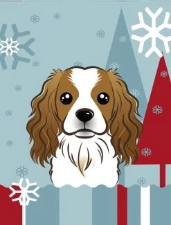 The-store Winter Holiday Cavalier Spaniel Flag Garden Size BB1720GF