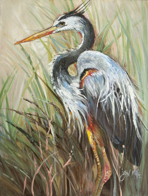 The-store Blue Heron Gazing West Flag Canvas 3 The-store Blue Heron Gazing West Flag Canvas