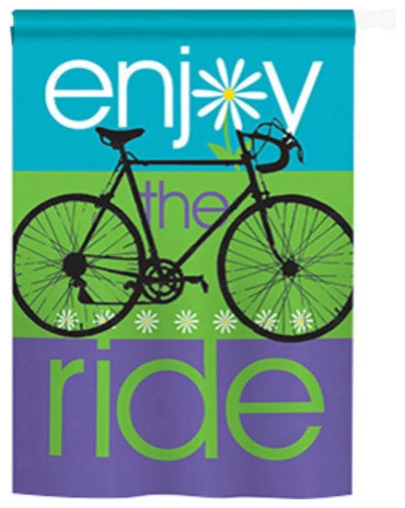 Breeze Decor Sports Bike Ride 2-Sided Vertical Impression House Flag 3 Breeze Decor Sports Bike Ride 2-Sided Vertical Impression House Flag