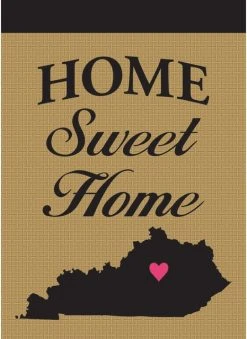 Dicksons Double Applique Kentucky Burlap Garden Flag