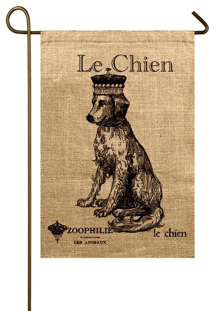 TheWatsonShop Dog Burlap Garden Flag 3 TheWatsonShop Dog Burlap Garden Flag