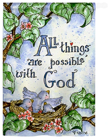 Breeze Decor All Things Are Possible With God 28x40" USA-Produced Home Decor Flag 3 Breeze Decor All Things Are Possible With God 28x40" USA-Produced Home Decor Flag