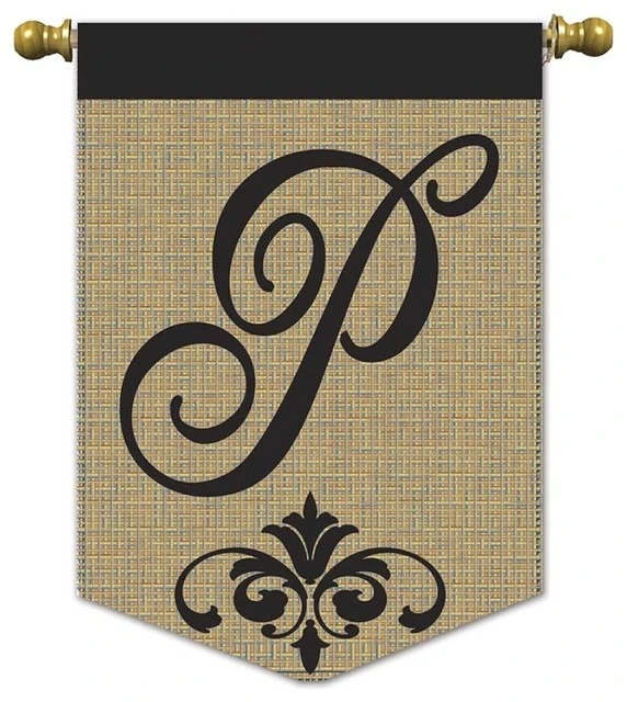 New And Exciting Dicksons And Jozie B. Garden Burlap Monogram P 3 New And Exciting Dicksons And Jozie B. Garden Burlap Monogram P