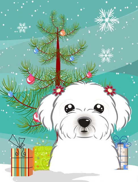 The-store Christmas Tree And Maltese Flag Garden Size BB1580GF 3 The-store Christmas Tree And Maltese Flag Garden Size BB1580GF