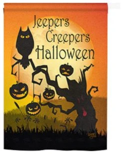Breeze Decor Halloween Jeepers Creepers 2-Sided Vertical Impression House Flag