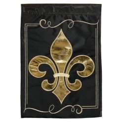 Dicksons Flag Double Applique Fleur De Lis Gold/Black Large