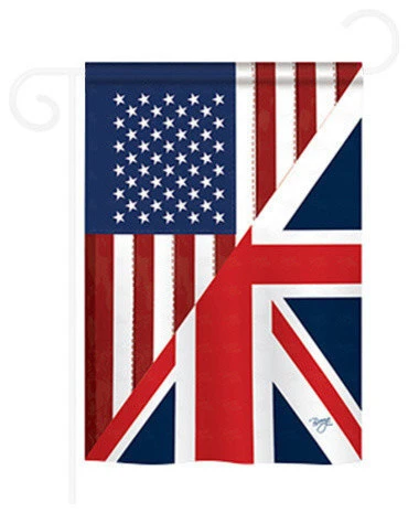 Breeze Decor Us Uk Friendship 13"x18.5" USA-Produced Home Decor Flag 3 Breeze Decor Us Uk Friendship 13"x18.5" USA-Produced Home Decor Flag