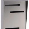 Mid Century Modern Mailbox, Vertical Large, Monochromatic, Stainless 2 Mid Century Modern Mailbox, Vertical Large, Monochromatic, Stainless -Mayne Store home design 43