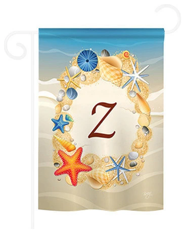 Breeze Decor Summer Z Monogram 2-Sided Impression Garden Flag 3 Breeze Decor Summer Z Monogram 2-Sided Impression Garden Flag