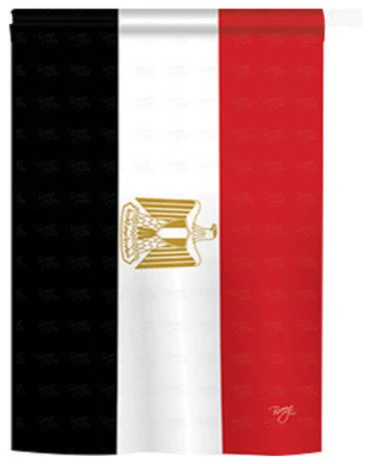 Breeze Decor Egypt 2-Sided Vertical Impression House Flag 3 Breeze Decor Egypt 2-Sided Vertical Impression House Flag