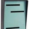 Mid Century Modern Mailbox, Two Tone Black, Vertical Large, Robin Egg 2 Mid Century Modern Mailbox, Two Tone Black, Vertical Large, Robin Egg -Mayne Store home design 44
