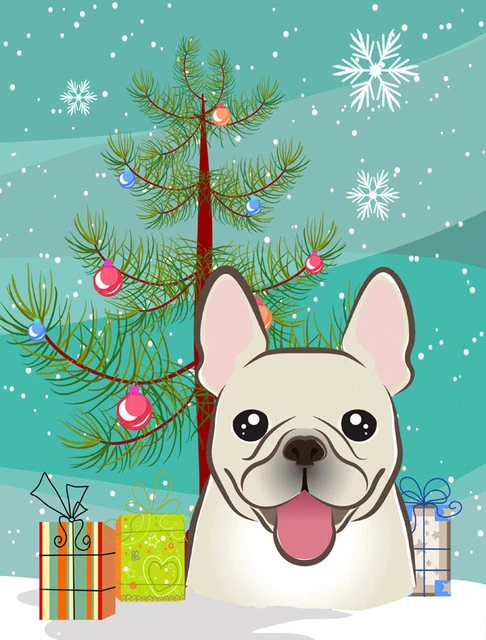 The-store Christmas Tree And French Bulldog Flag Garden Size BB1610GF 3 The-store Christmas Tree And French Bulldog Flag Garden Size BB1610GF