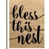 TheWatsonShop Bless This Nest Burlap Garden Flag -Mayne Store home design 446
