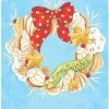 Dicksons Wrm Wsh Costal Wreath Polyester Print Garden Flag -Mayne Store home design 451