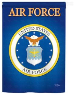 Breeze Decor Military Air Force 2-Sided Vertical Impression House Flag
