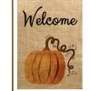 TheWatsonShop Pumpkin Burlap Garden Flag -Mayne Store home design 471