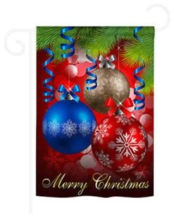 Breeze Decor Christmas Ornaments 2-Sided Impression Garden Flag