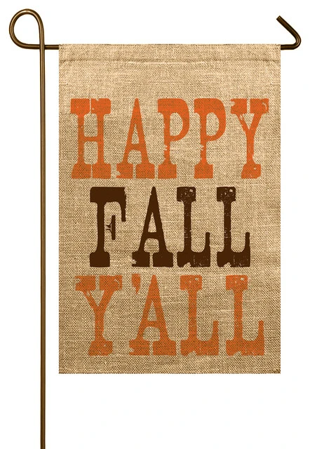 TheWatsonShop Happy Fall Y'all Burlap Garden Flag 3 TheWatsonShop Happy Fall Y'all Burlap Garden Flag