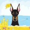The-store Doberman Summer Beach Flag Canvas, House Size 2 The-store Doberman Summer Beach Flag Canvas, House Size -Mayne Store home design 484