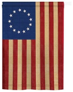 Breeze Decor Historic Betsy Ross Vintage 2-Sided Vertical Impression House Flag