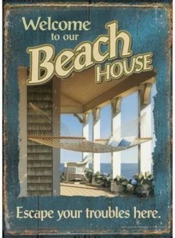 Toland Home & Garden Welcome To Our Beach House Escape Garden Flag Banner 18 Inches