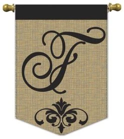 New And Exciting Dicksons And Jozie B. Garden Burlap Monogram F