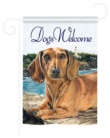 Breeze Decor Pets Dachshund 2-Sided Impression Garden Flag 3 Breeze Decor Pets Dachshund 2-Sided Impression Garden Flag