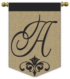 New And Exciting Dicksons And Jozie B. Garden Burlap Monogram A