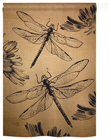 Breeze Decor Dragonfly Burlap 2-Sided Vertical Impression House Flag 3 Breeze Decor Dragonfly Burlap 2-Sided Vertical Impression House Flag