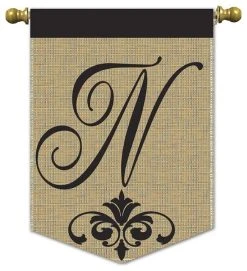 New And Exciting Dicksons And Jozie B. Garden Burlap Monogram N