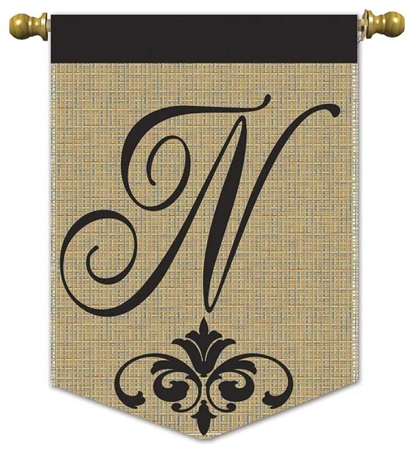 New And Exciting Dicksons And Jozie B. Garden Burlap Monogram N 3 New And Exciting Dicksons And Jozie B. Garden Burlap Monogram N