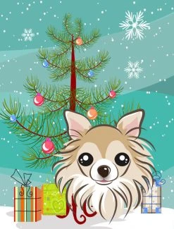 The-store Christmas Tree And Chihuahua Flag Garden Size BB1623GF