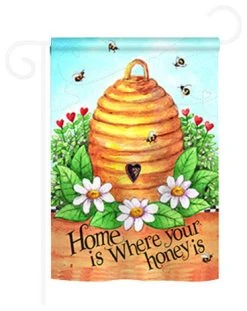 Breeze Decor Bee Hive Home 2-Sided Impression Garden Flag