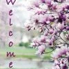Flag Emotes Double Sided Garden Flag, Pink Dogwood Tree Welcome 2 Flag Emotes Double Sided Garden Flag, Pink Dogwood Tree Welcome -Mayne Store home design 535