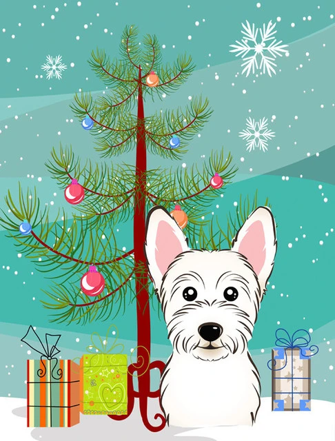 The-store Christmas Tree And Westie Flag Garden Size BB1598GF 3 The-store Christmas Tree And Westie Flag Garden Size BB1598GF