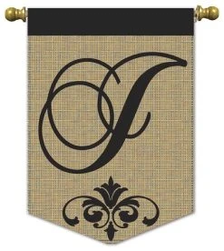 New And Exciting Dicksons And Jozie B. Garden Burlap Monogram J