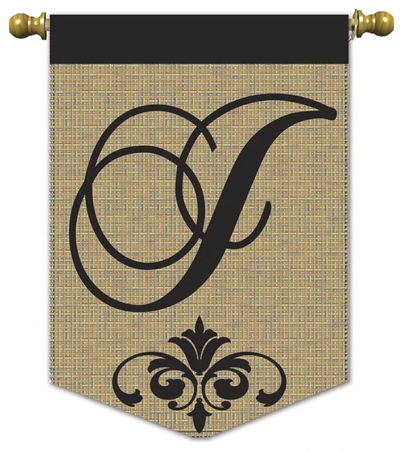 New And Exciting Dicksons And Jozie B. Garden Burlap Monogram J 3 New And Exciting Dicksons And Jozie B. Garden Burlap Monogram J