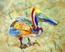 Betsy Drake Interiors Betsy Drake Heathcliff Pelican Outdoor Wall Hanging 24x30
