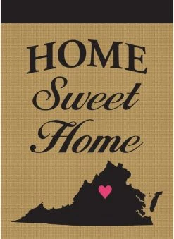 Dicksons Double Applique Virginia Burlap Garden Flag