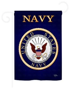 Breeze Decor Military Navy 2-Sided Impression Garden Flag