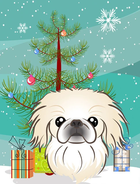 The-store Christmas Tree And Pekingese Flag Garden Size BB1593GF 3 The-store Christmas Tree And Pekingese Flag Garden Size BB1593GF
