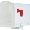 Solar Group Gibraltar PL10W0201 Parson Post Mount Polypropylene Rural Mailbox, White 2 Solar Group Gibraltar PL10W0201 Parson Post Mount Polypropylene Rural Mailbox, White -Mayne Store home design 56