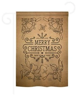 Breeze Decor Christmas Merry Christmas Bells 2-Sided Impression Garden Flag