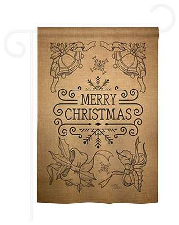 Breeze Decor Christmas Merry Christmas Bells 2-Sided Impression Garden Flag 3 Breeze Decor Christmas Merry Christmas Bells 2-Sided Impression Garden Flag