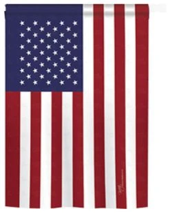 Breeze Decor Patriotic Usa 2-Sided Vertical Impression House Flag